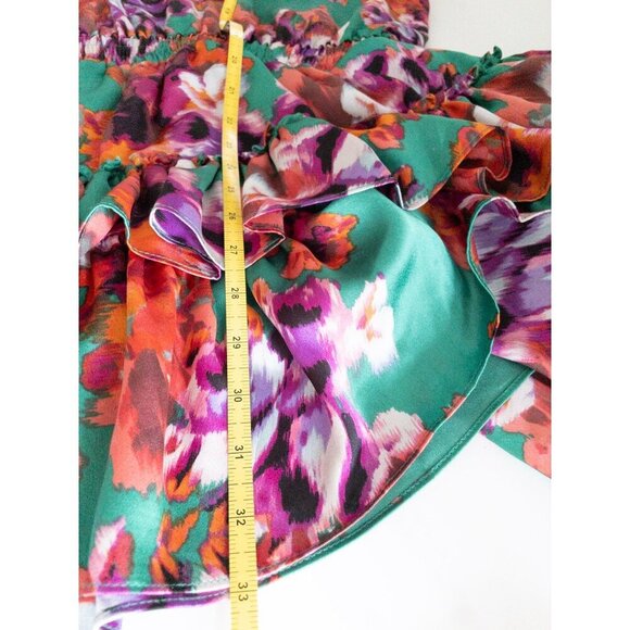 Misa Los Angeles XS Floral Ruffle Mini Dress Amalya Multicolor Made In USA - Picture 11 of 11
